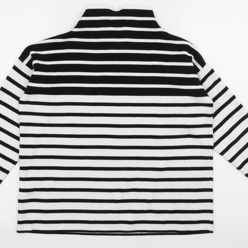 Peacocks Womens White Striped Knit Pullover Jumper Size S