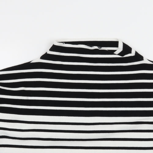 Peacocks Womens White Striped Knit Pullover Jumper Size S