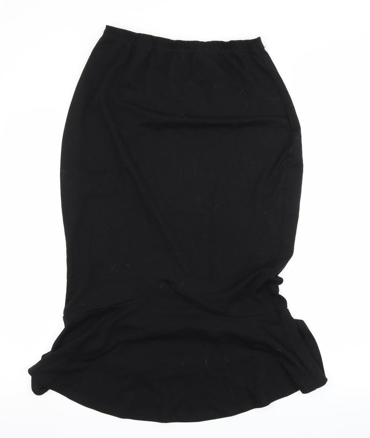 Amika Womens Black  Jersey Straight & Pencil Skirt Size XL