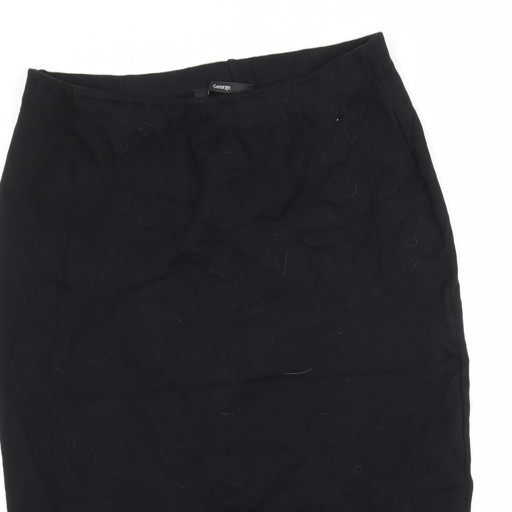 George Womens Black  Jersey Straight & Pencil Skirt Size 12