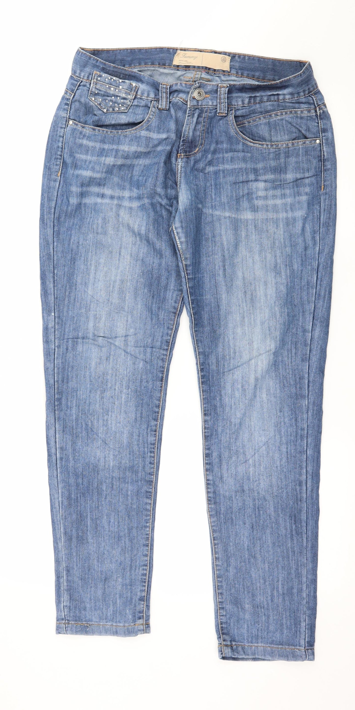 Tammy Womens Blue  Denim Straight Jeans Size 16 L29 in