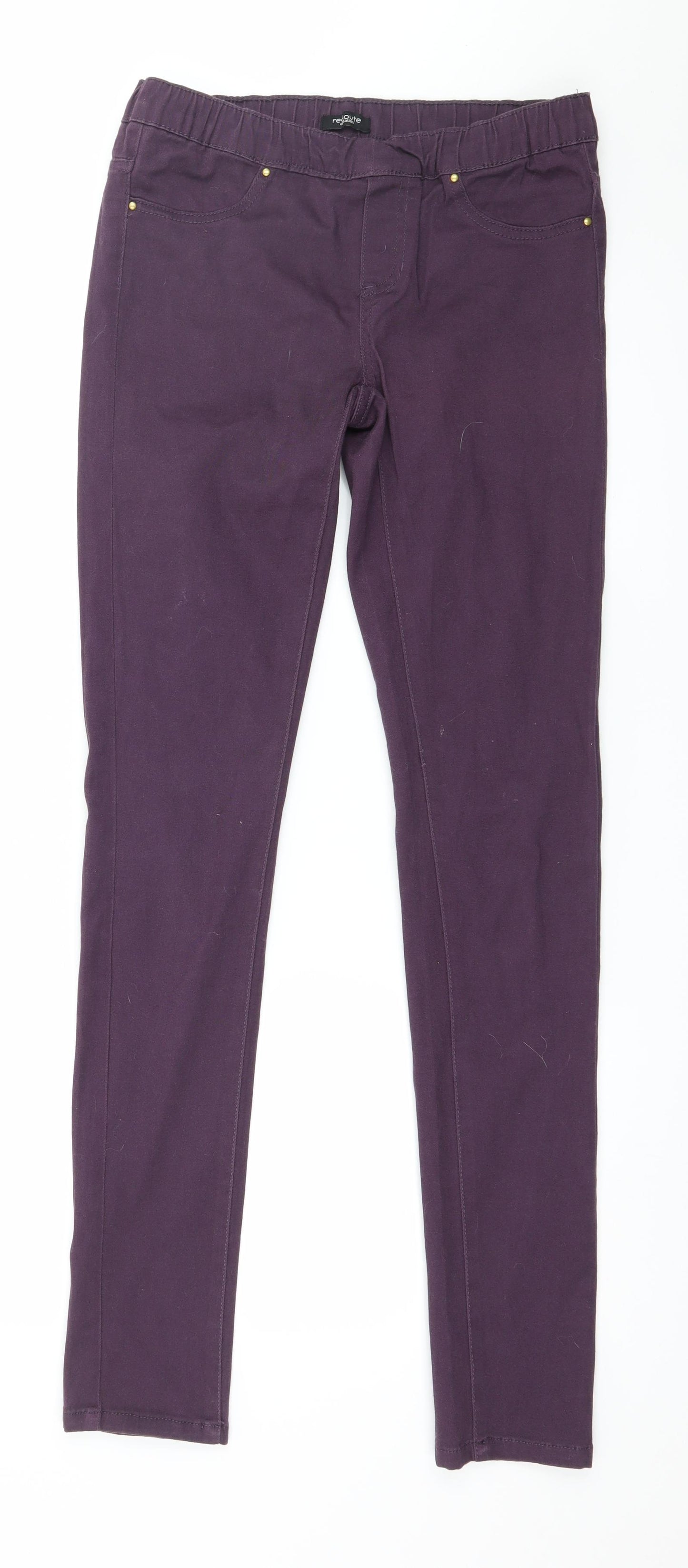La Redoute Womens Purple  Denim Jegging Leggings Size 8 L33 in
