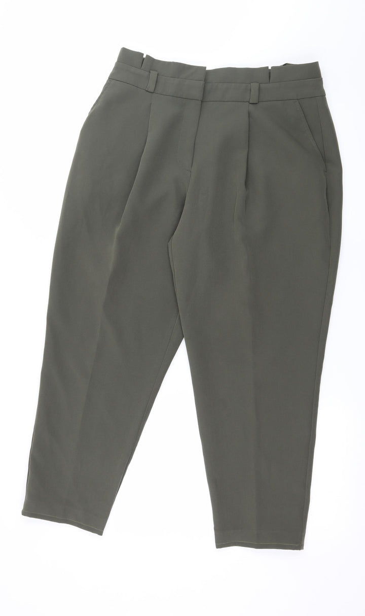 New Look Womens Green Trousers Size 12 L24 in