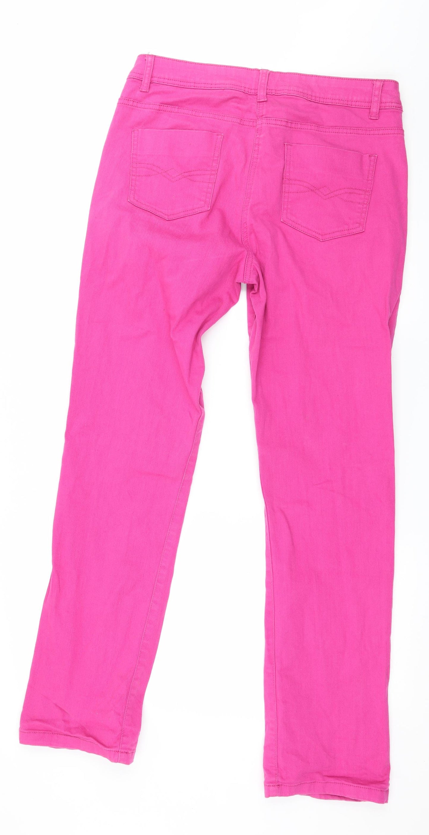 Papaya Womens Pink  Denim Straight Jeans Size 12 L31 in