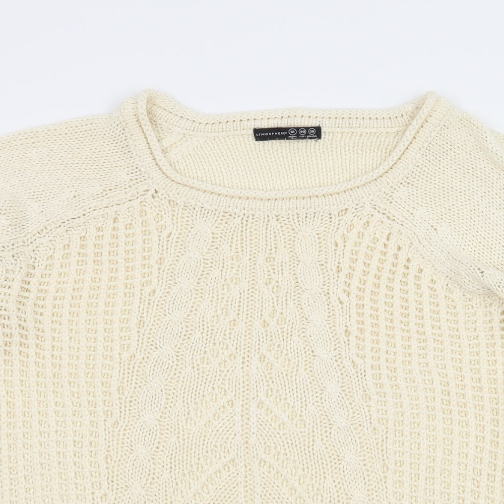 Atmosphere Womens Ivory  Knit Pullover Jumper Size 12