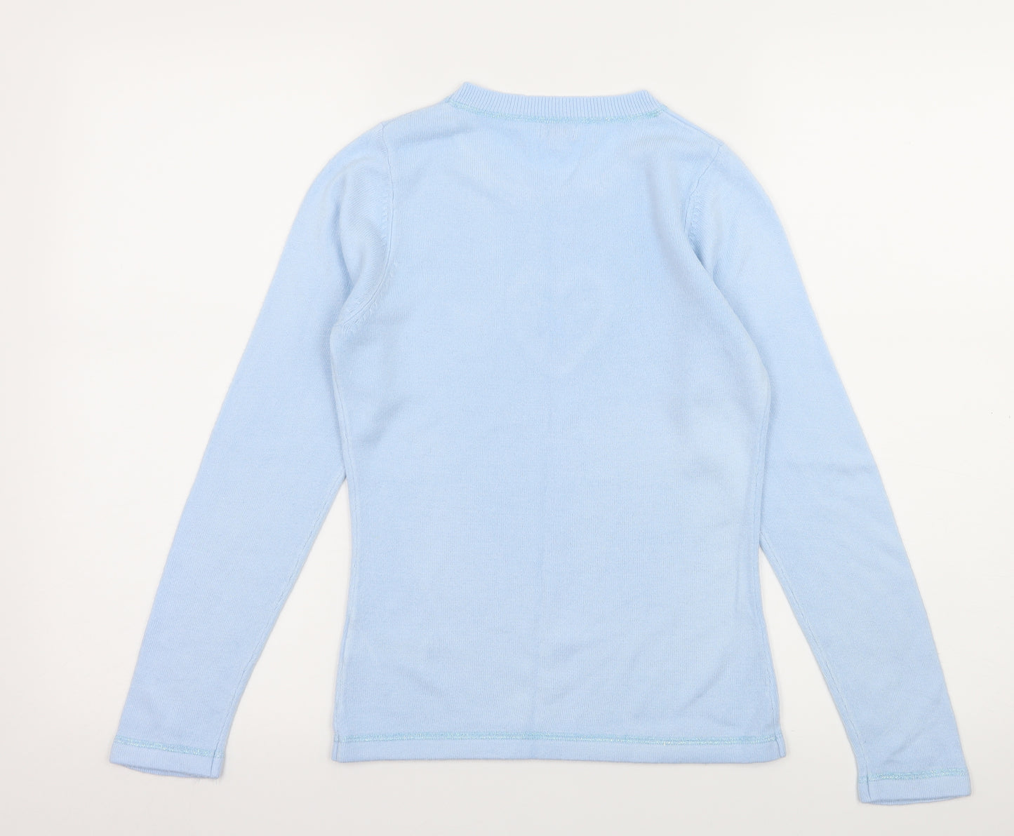 Anne Brooks Womens Blue  Knit Pullover Jumper Size 8  - Love Heart