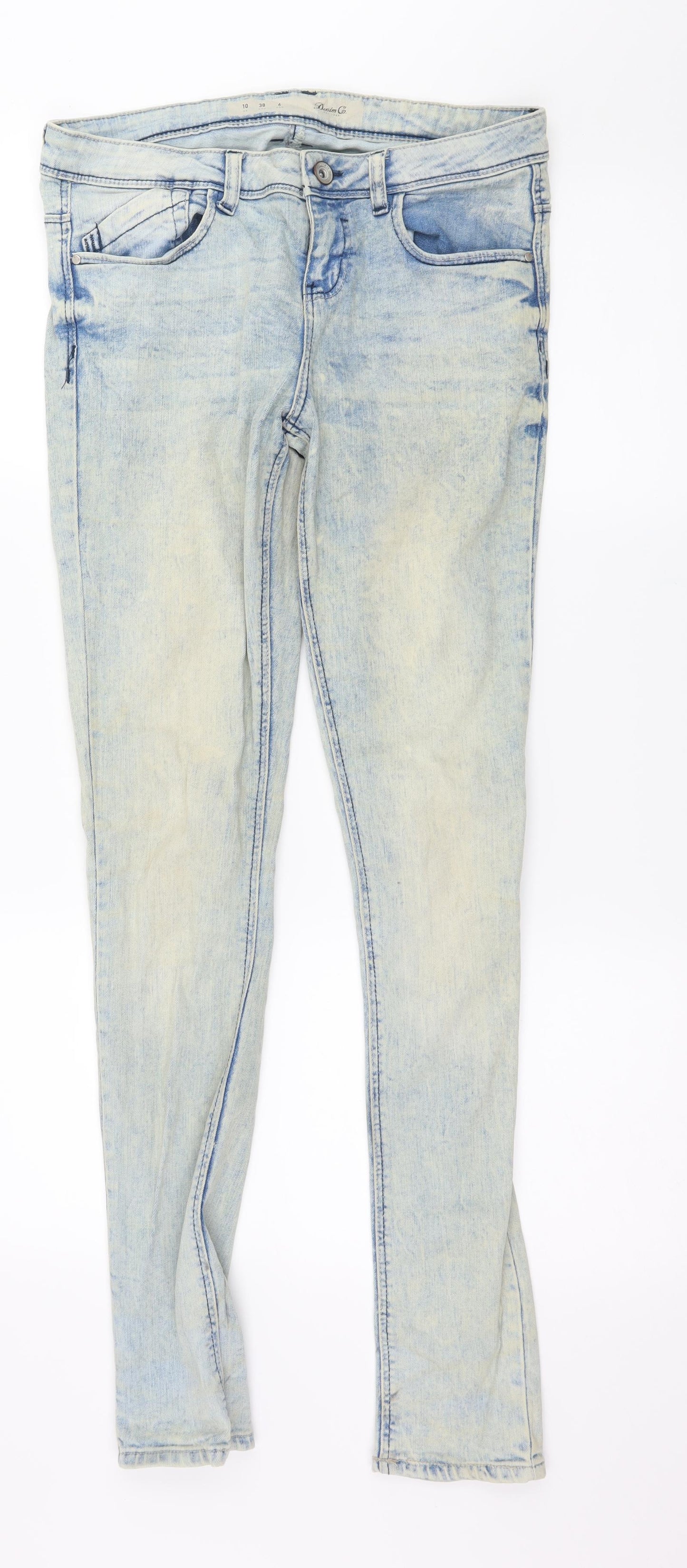 Denim & Co. Womens Blue  Denim Skinny Jeans Size 10 L31 in