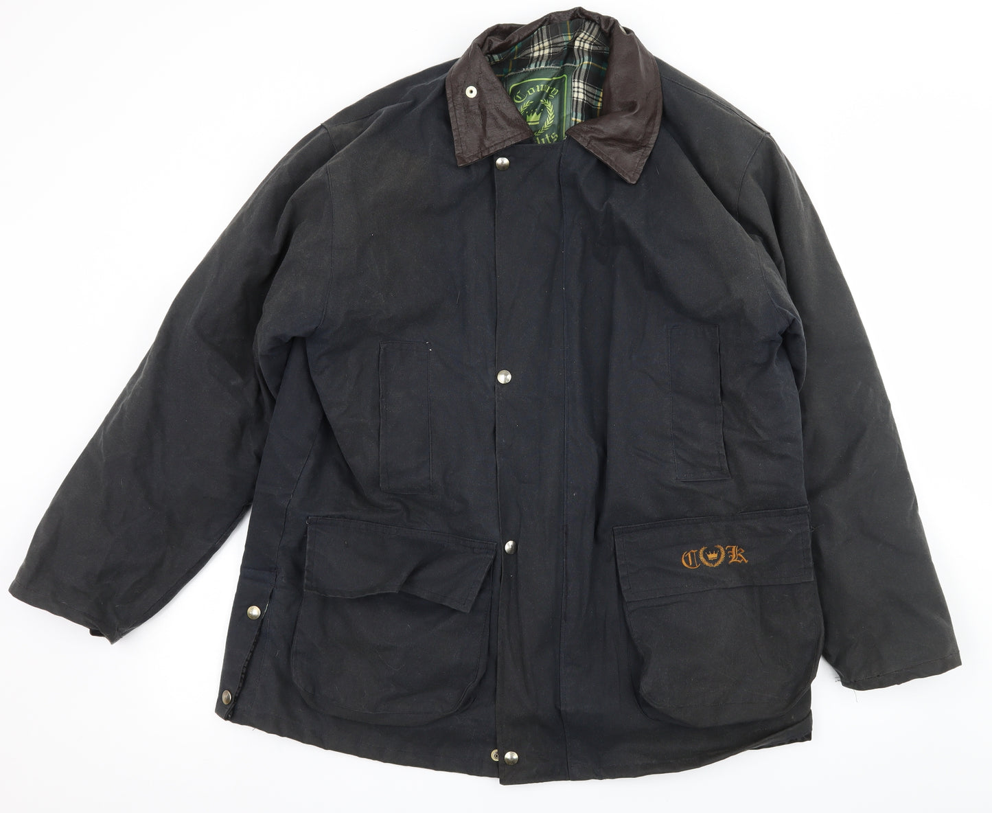 Country Knights Mens Blue   Overcoat Coat Size M