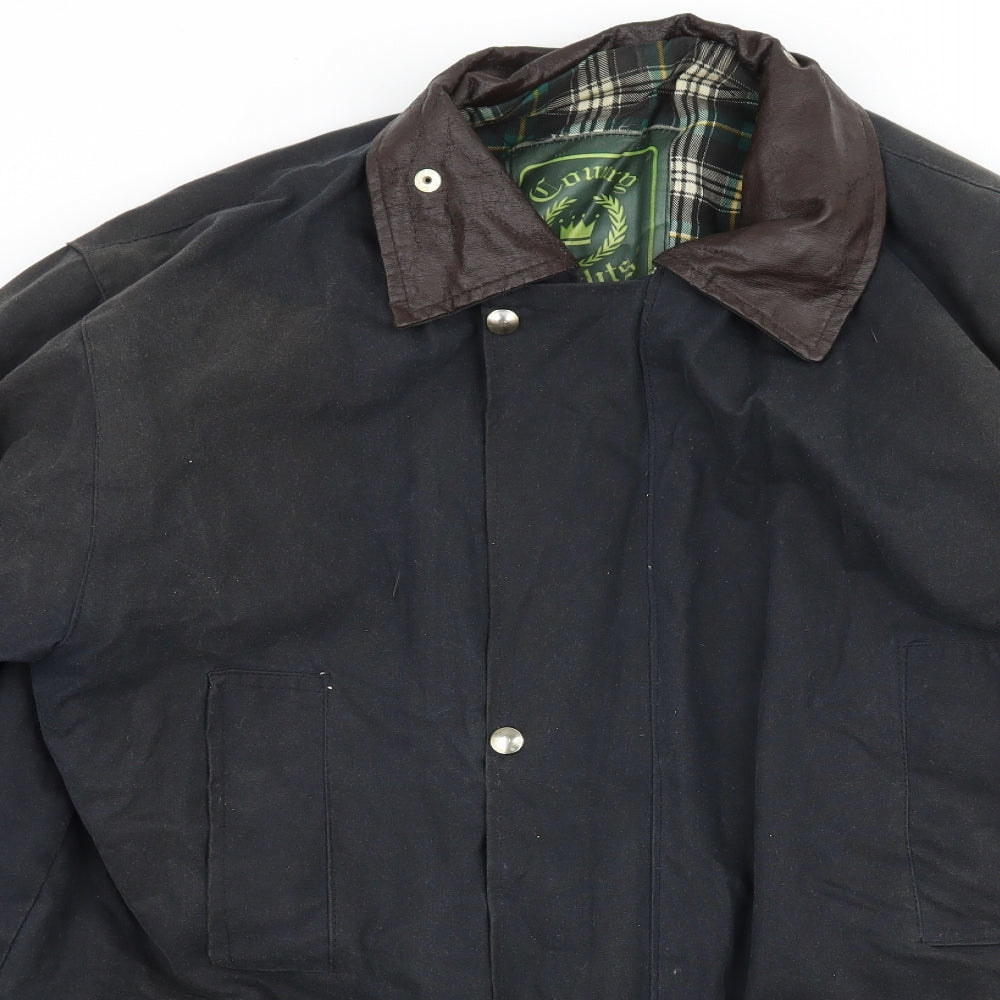 Country Knights Mens Blue   Overcoat Coat Size M