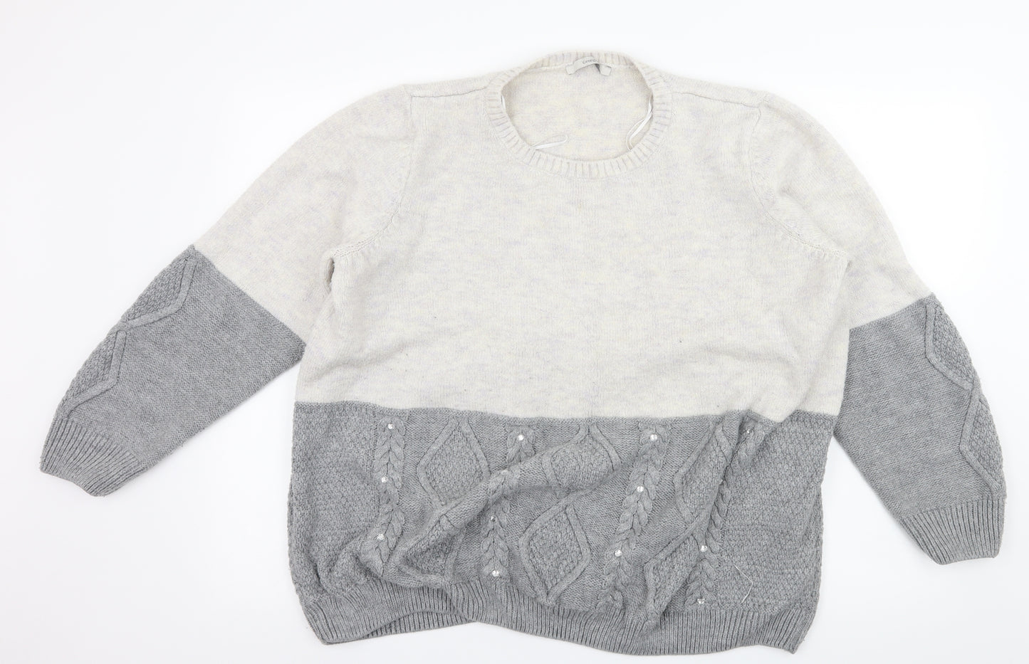 George Womens Grey  Knit Pullover Jumper Size 24