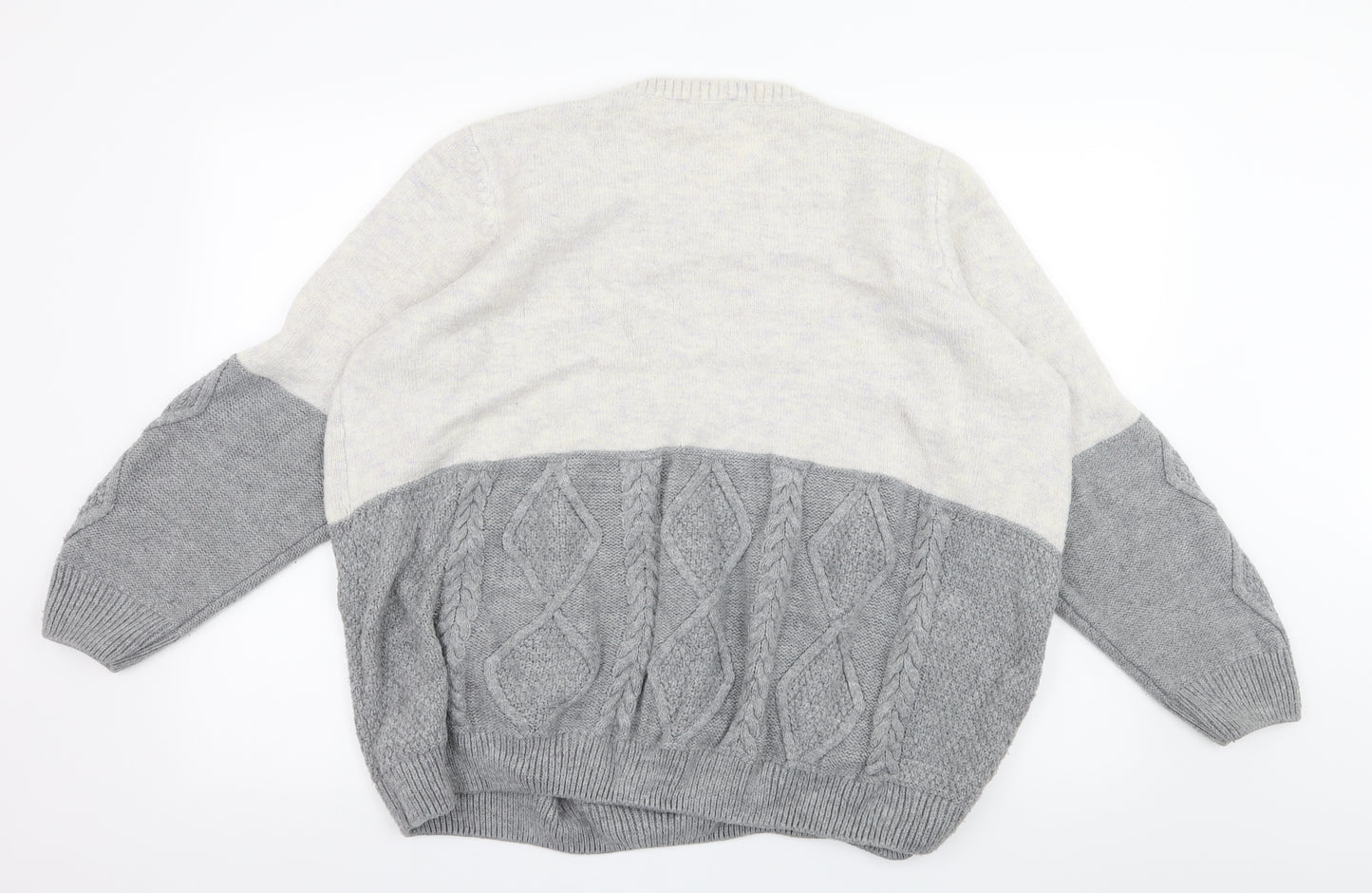 George Womens Grey  Knit Pullover Jumper Size 24