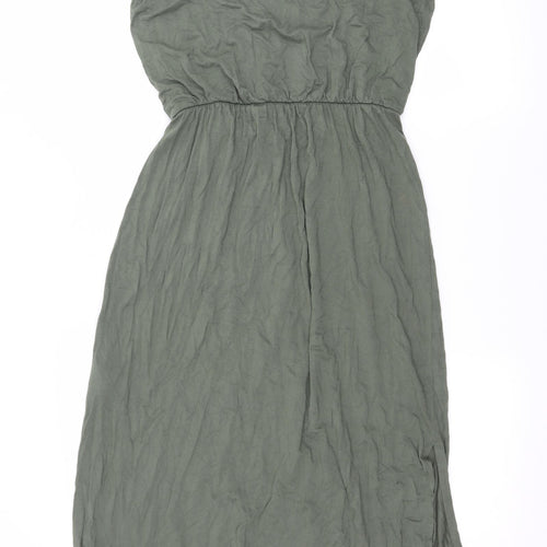 Warehouse Womens Green  Jersey Slip Dress  Size 10