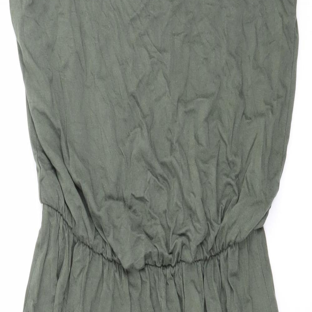 Warehouse Womens Green  Jersey Slip Dress  Size 10