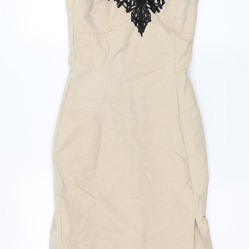 Lipsy Womens Beige   A-Line  Size 6
