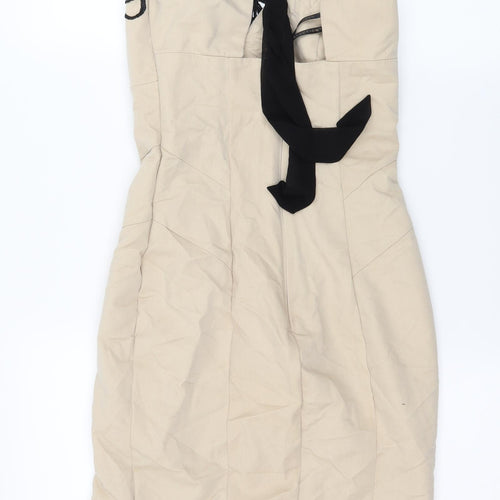 Lipsy Womens Beige   A-Line  Size 6
