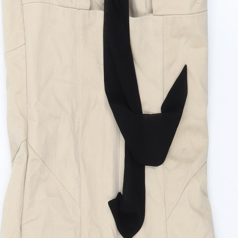Lipsy Womens Beige   A-Line  Size 6