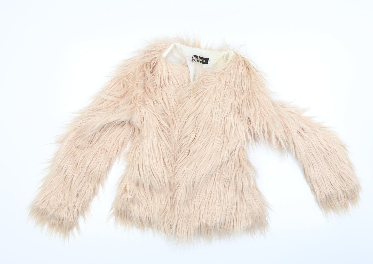 Lanshifei Womens Beige   Bomber Jacket Coat Size M