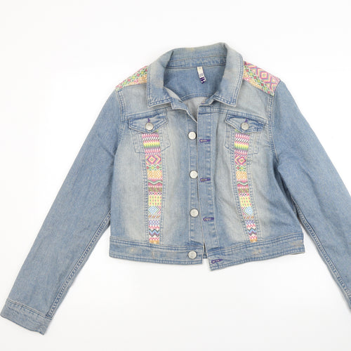 By Henry Holland Womens Blue  Denim Jacket Coat Size 16