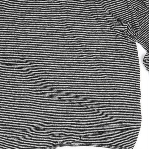 Papaya Womens Grey Striped Knit Pullover Jumper Size 10