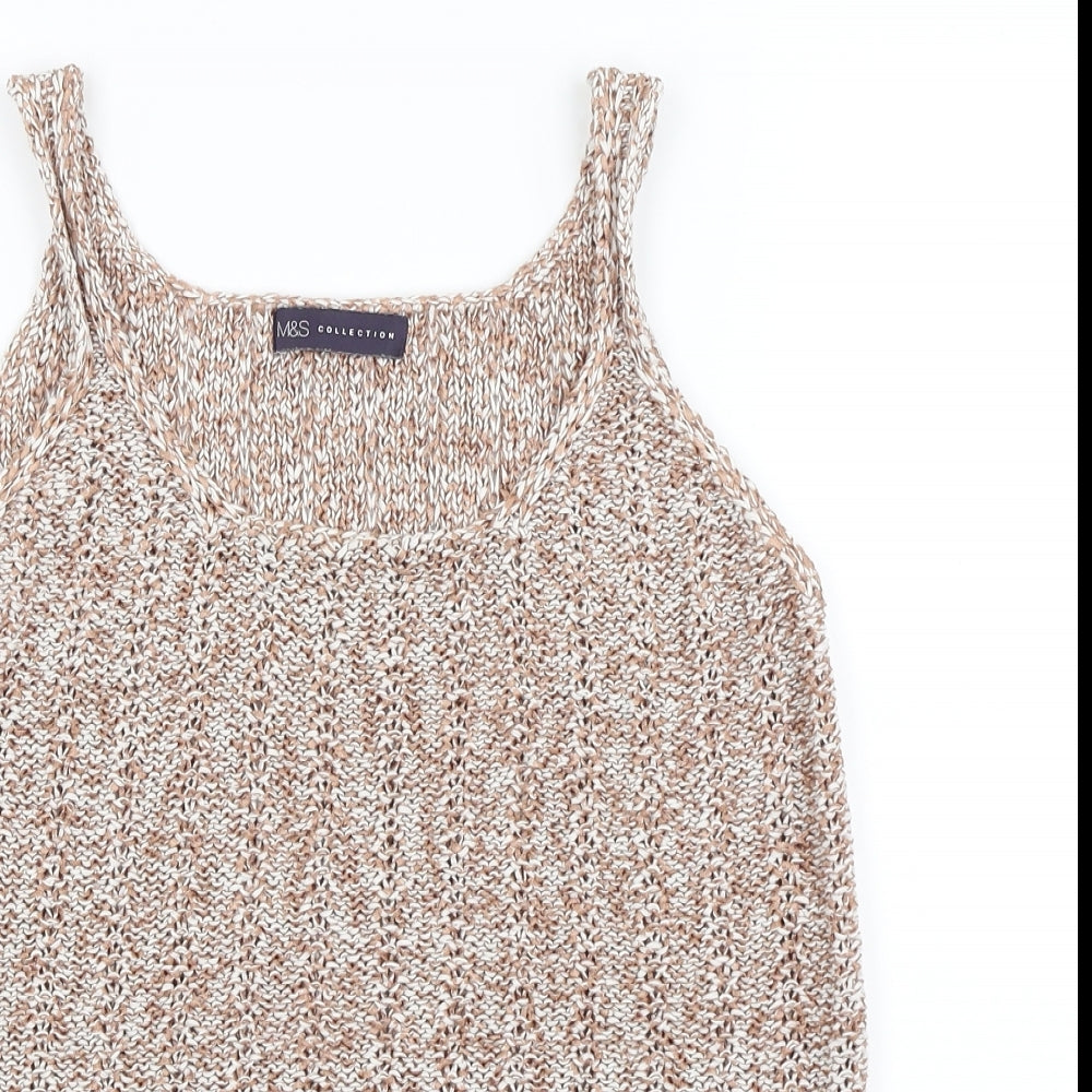 Marks and Spencer Womens Brown  Knit Pullover Jumper Size 10