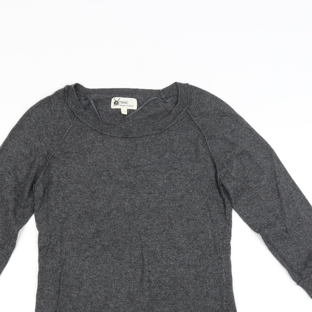 NEXT Womens Grey  Knit Jumper Dress  Size 6