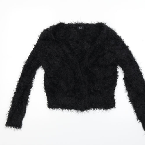 F&F Womens Black  Knit Cardigan Jumper Size 10
