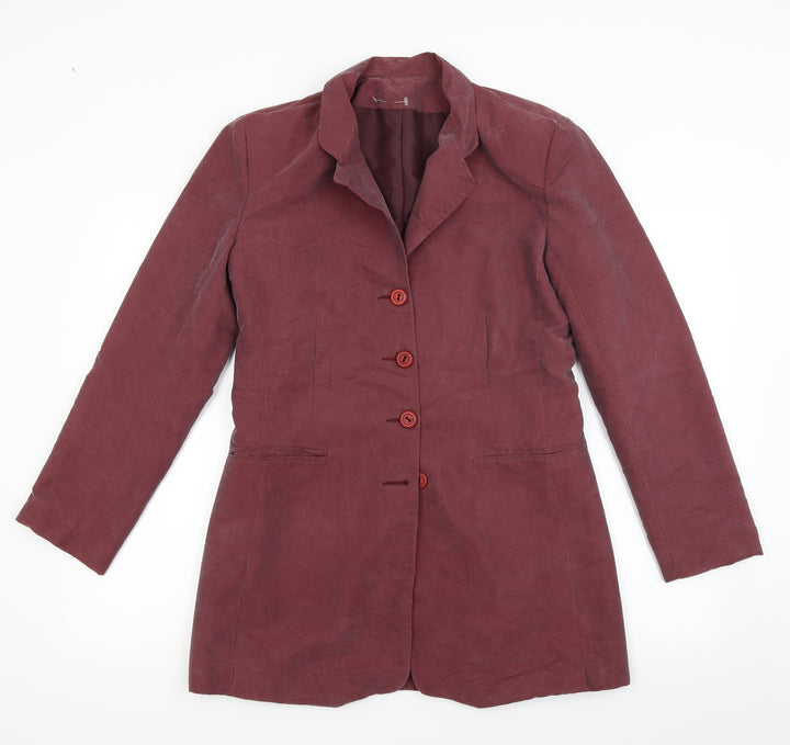 Etam Womens Red   Overcoat Coat Size 12