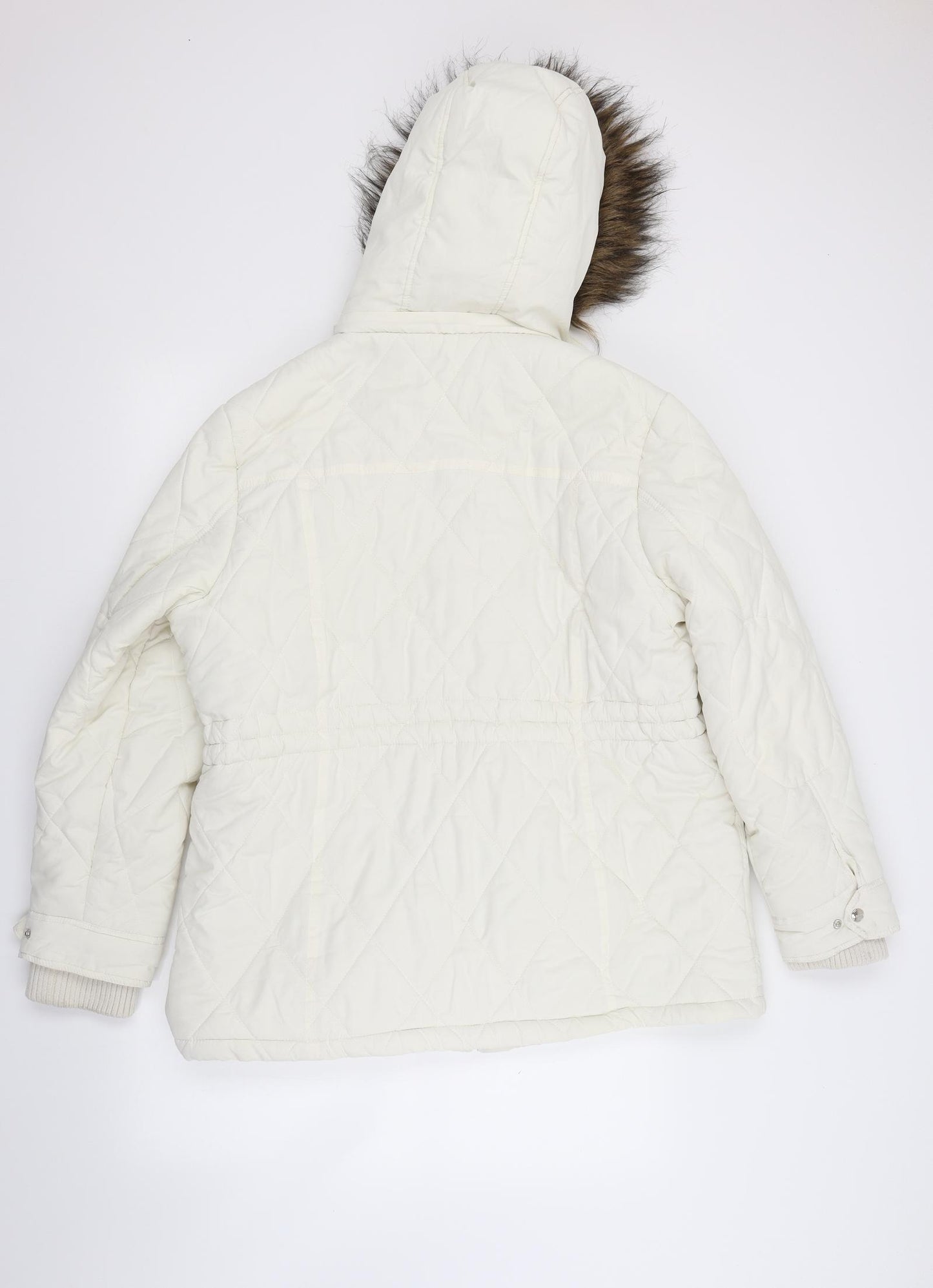 IZOD Womens White   Quilted Coat Size XL