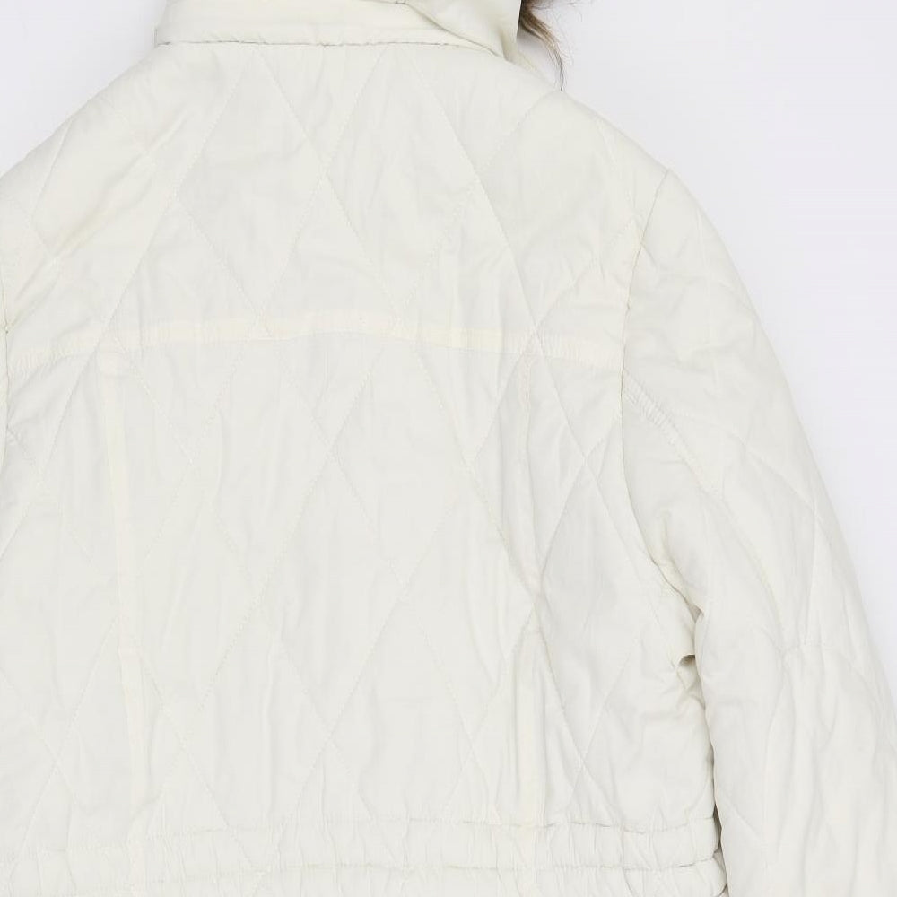 IZOD Womens White   Quilted Coat Size XL
