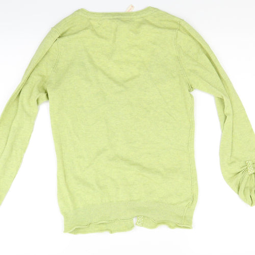 White Stuff Womens Green  Knit Cardigan Jumper Size 8