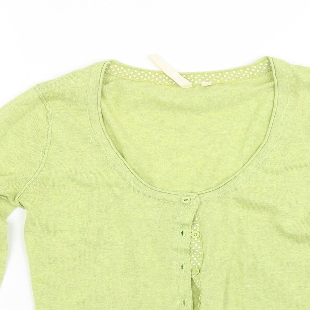 White Stuff Womens Green  Knit Cardigan Jumper Size 8