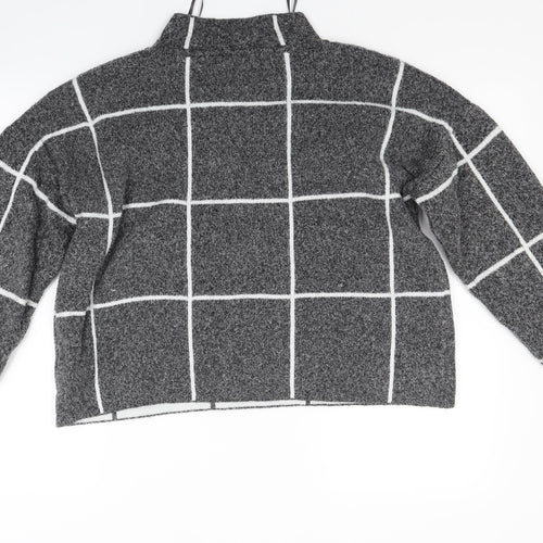 Atmosphere Womens Grey Check  Pullover Jumper Size L