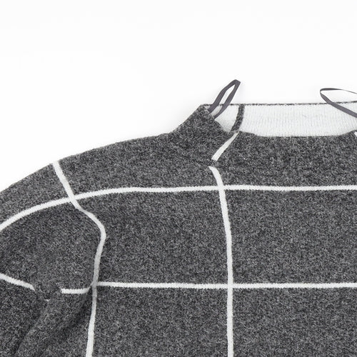Atmosphere Womens Grey Check  Pullover Jumper Size L