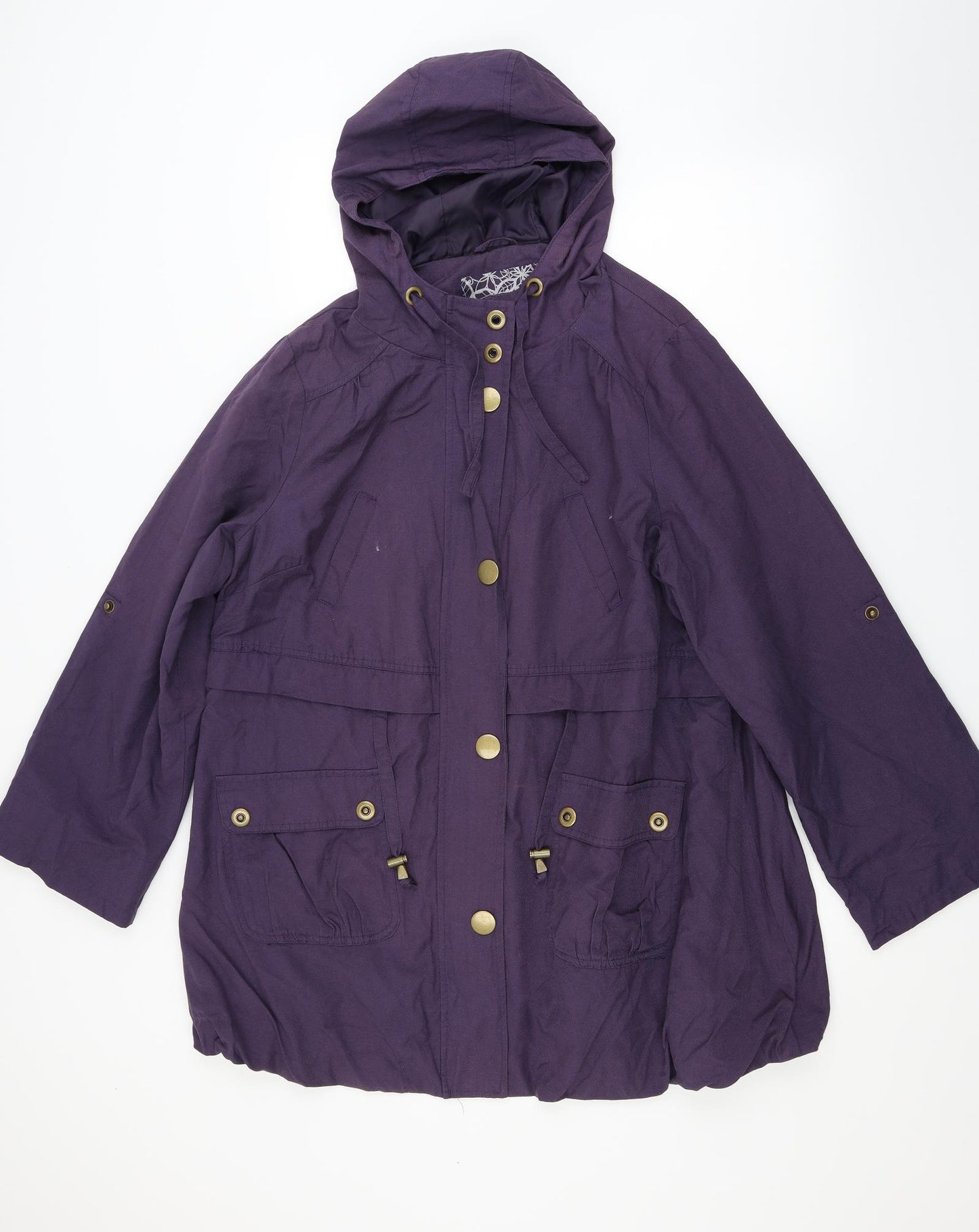 Evans Womens Purple   Anorak Coat Size 22