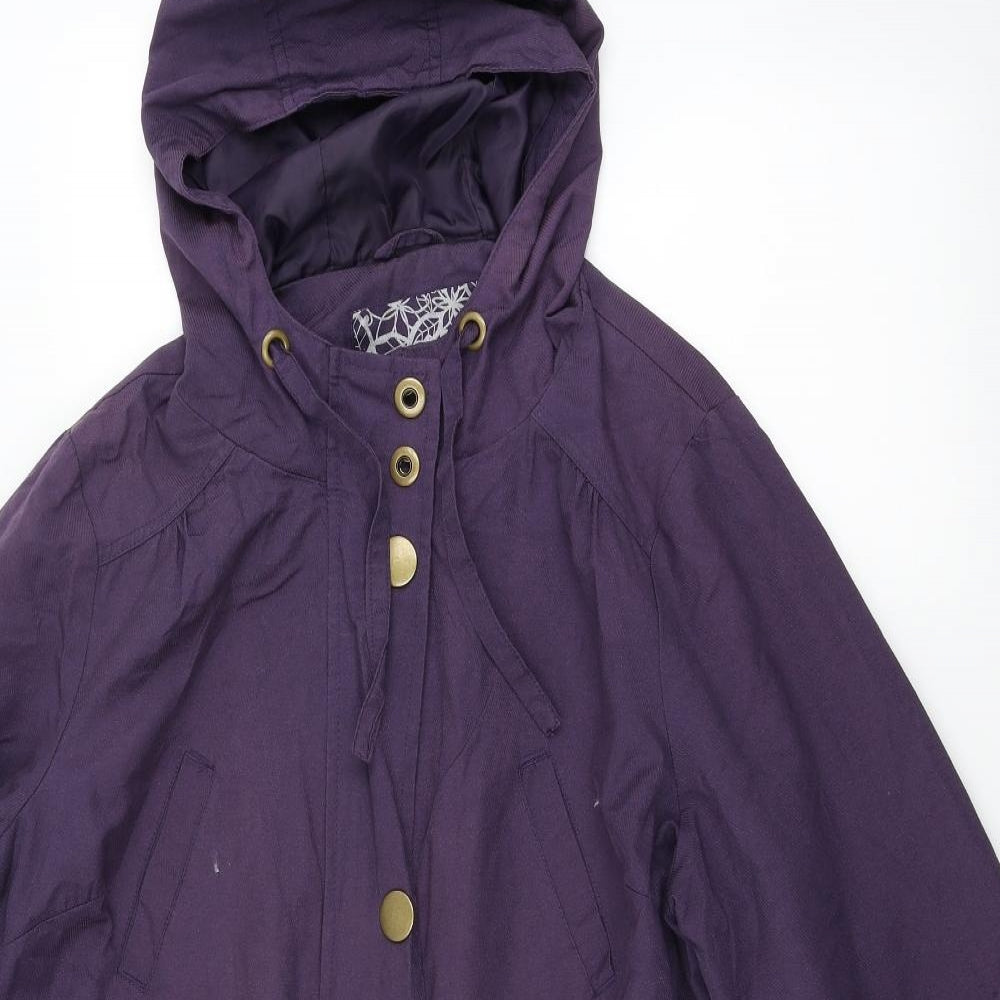 Evans Womens Purple   Anorak Coat Size 22