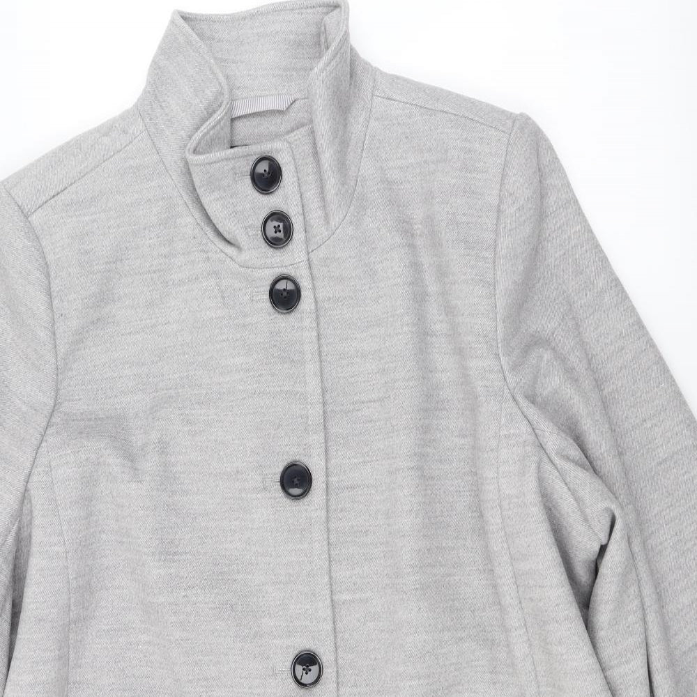 Lands end Womens Grey  Jersey Pea Coat Coat Size 28