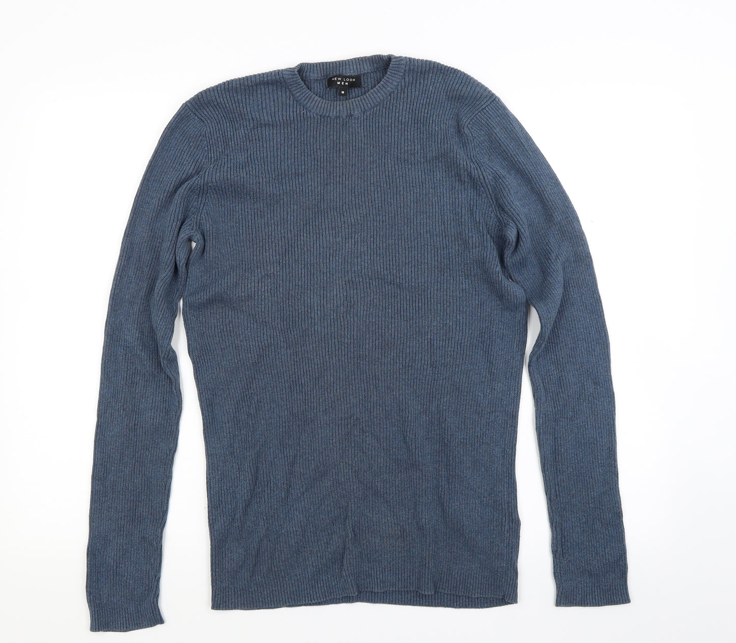New Look Mens Blue  Knit Pullover Jumper Size M