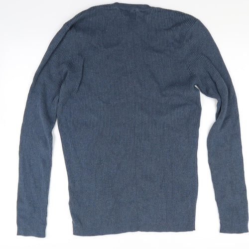 New Look Mens Blue  Knit Pullover Jumper Size M