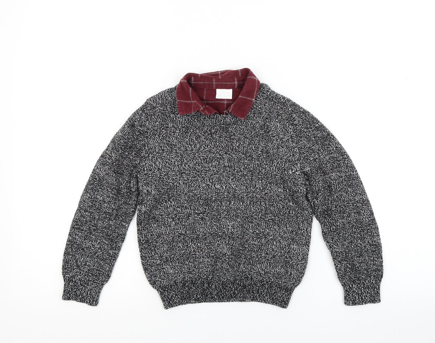 F&F Boys Grey  Knit Pullover Jumper Size 4-5 Years