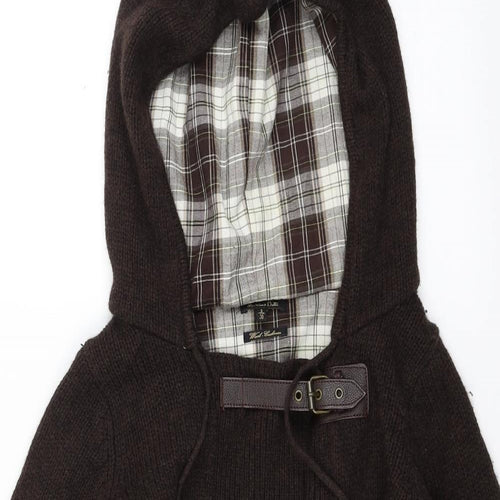 Massimo Dutti Womens Brown  Knit Cardigan Hoodie Size S