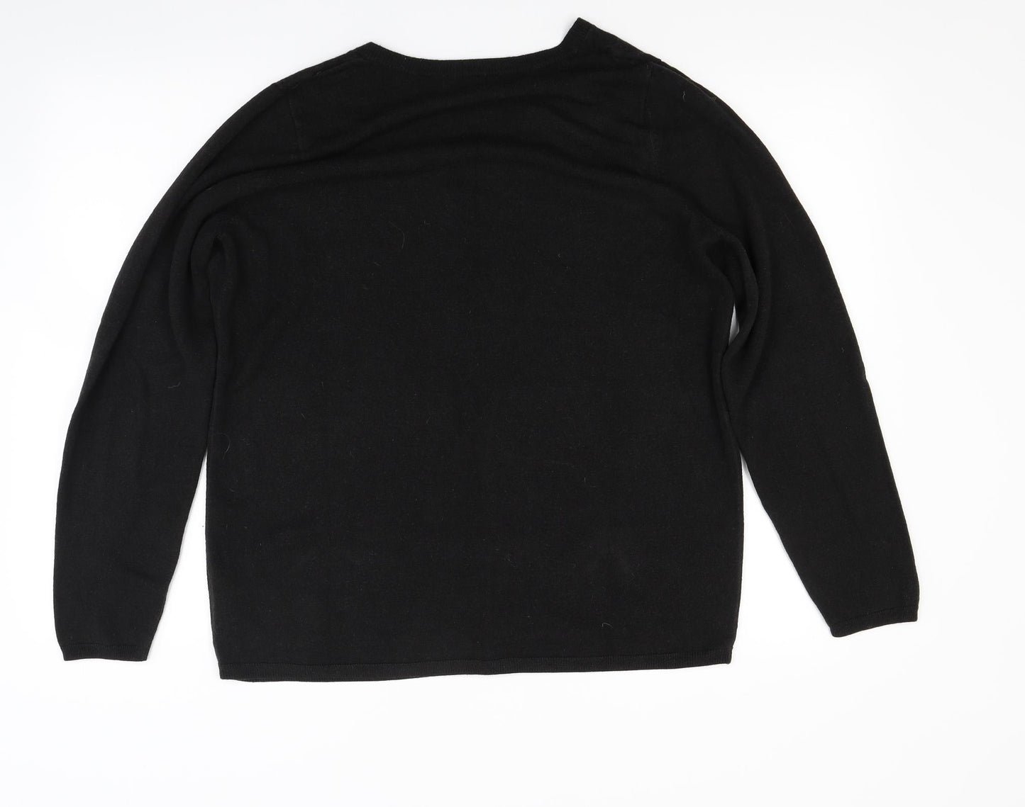 Marks and Spencer Womens Black  Knit Pullover Jumper Size 20