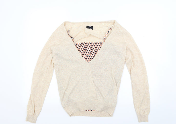 F&F Womens Beige  Knit Pullover Jumper Size 6