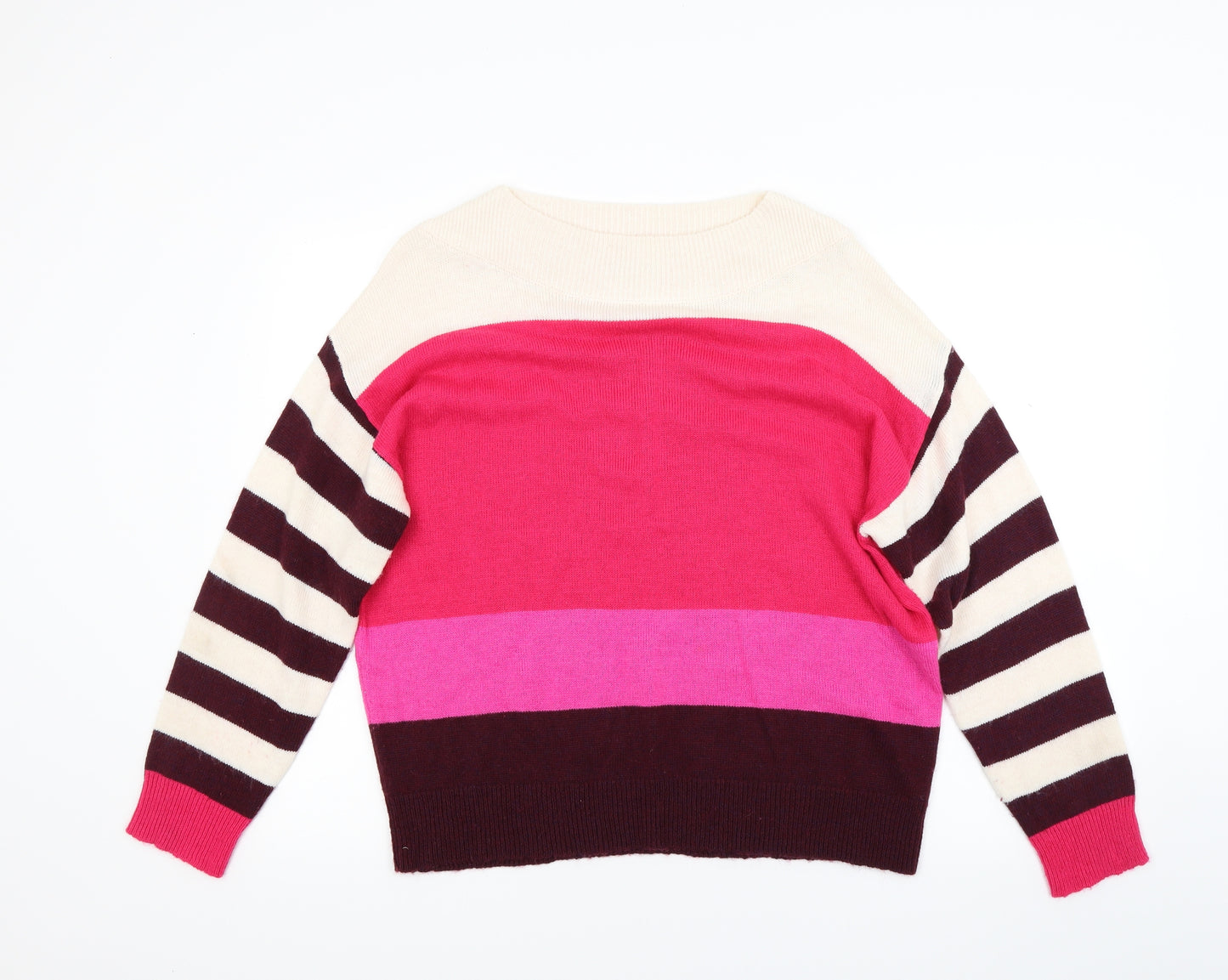 Roman Womens Multicoloured Striped Knit Pullover Jumper Size 18