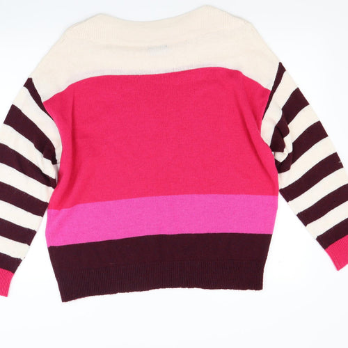 Roman Womens Multicoloured Striped Knit Pullover Jumper Size 18