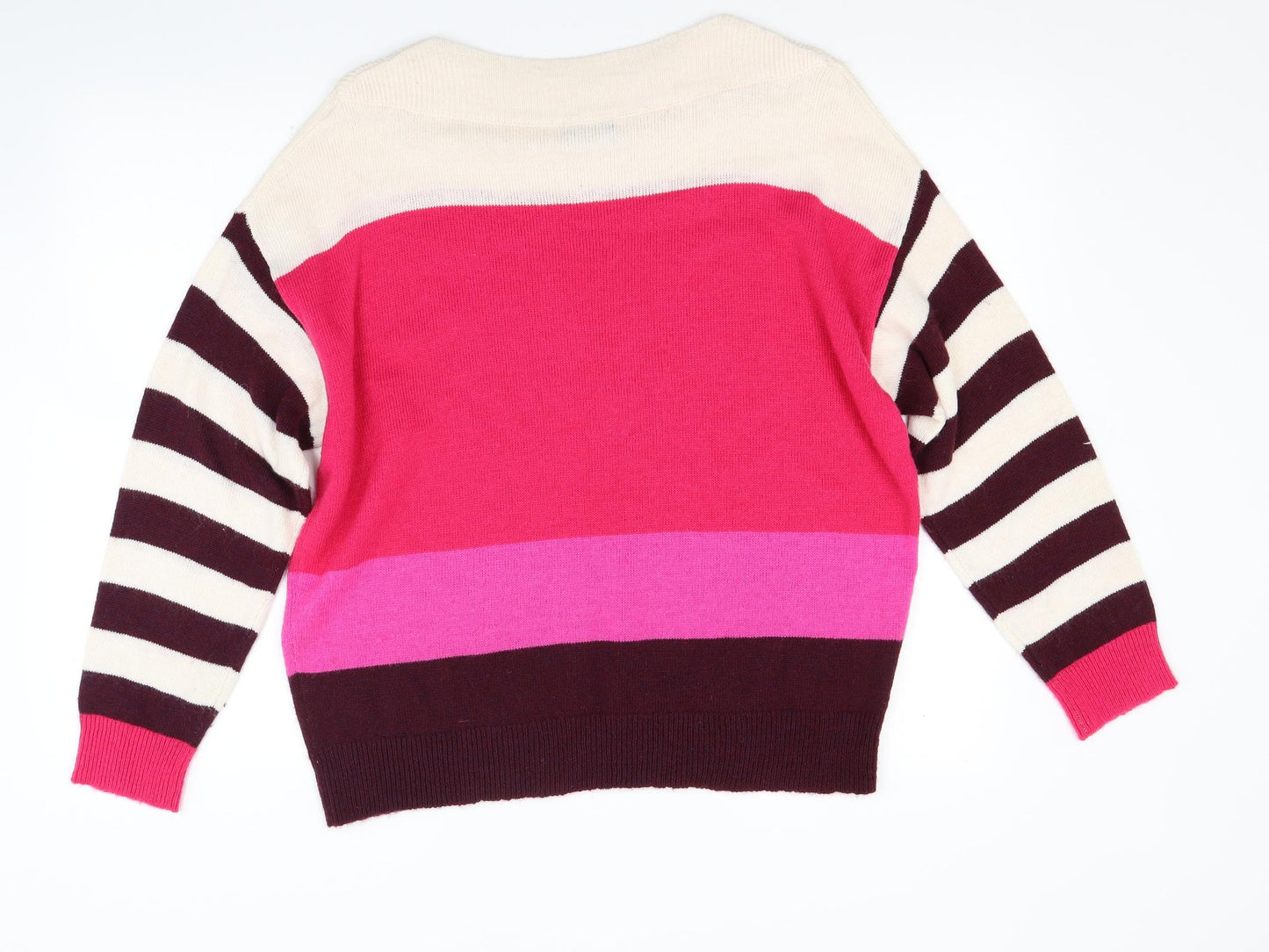 Roman Womens Multicoloured Striped Knit Pullover Jumper Size 18