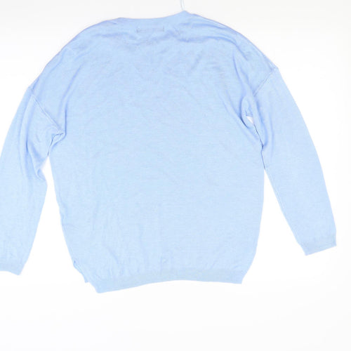 Marks  Womens Blue  Knit Pullover Jumper Size M