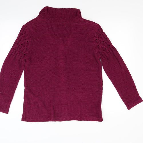 Roman Womens Red  Knit Cardigan Jumper Size M