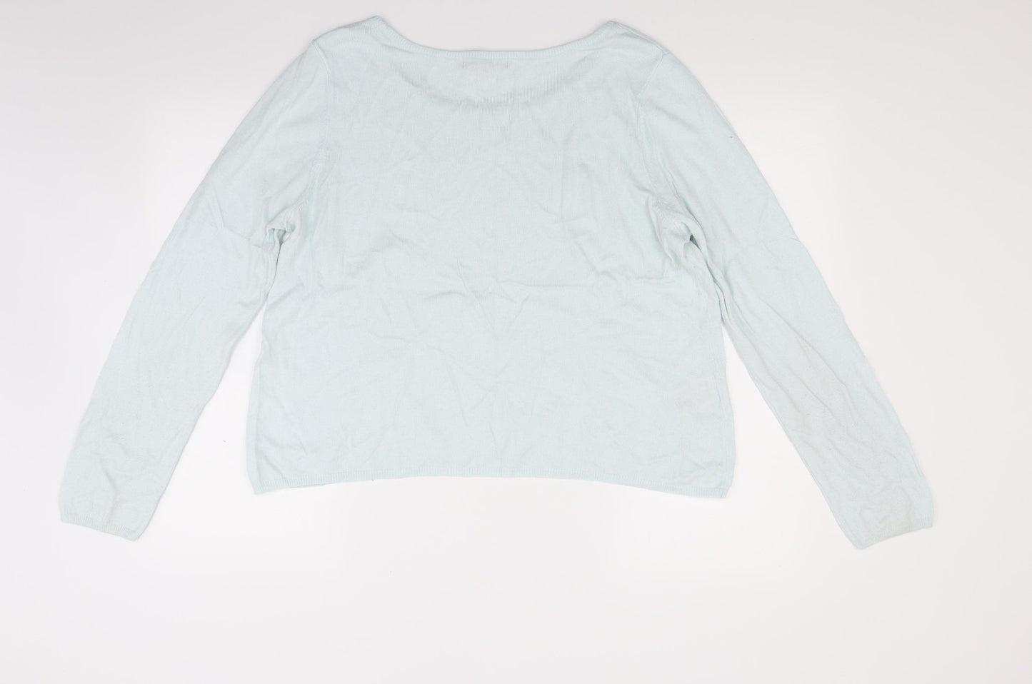 Laura Ashley Womens Green  Knit Pullover Jumper Size 16