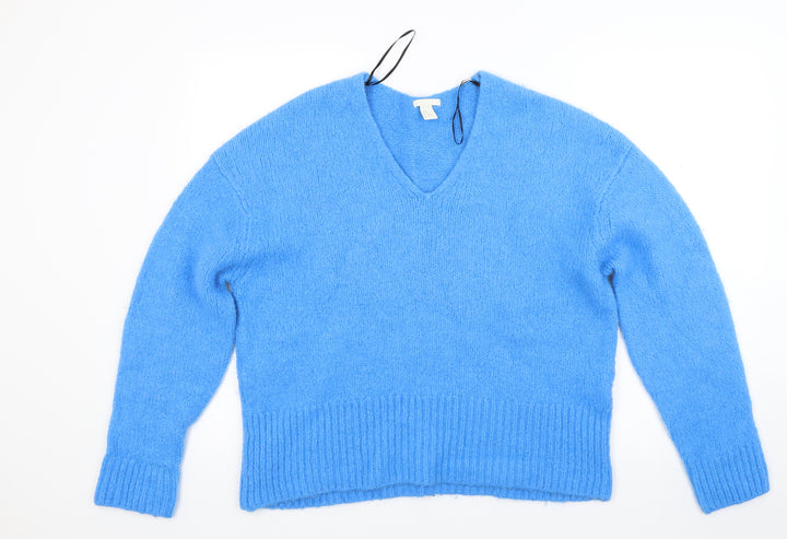 H&M Womens Blue Knit Pullover Jumper Size M