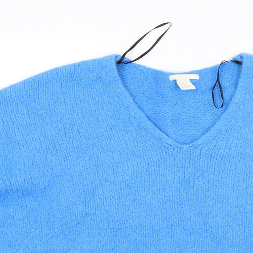H&M Womens Blue  Knit Pullover Jumper Size M